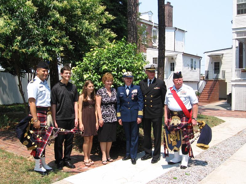 Capt. Spangenberg with Family & Pipers